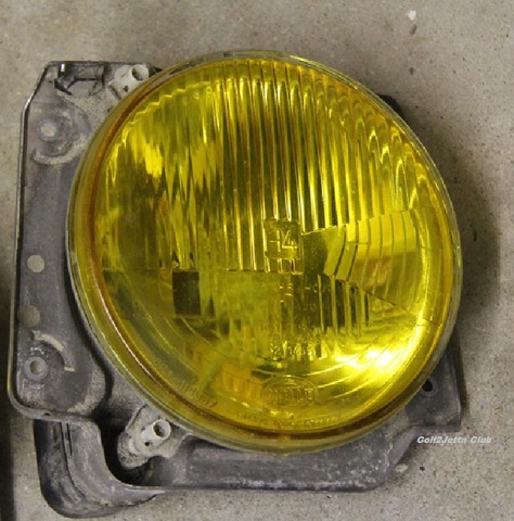 Желтая оптика на Гольф2