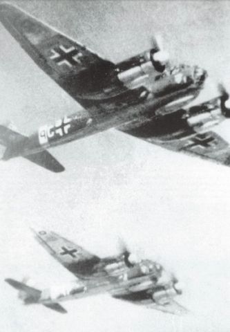 Junkers Ju 88 en misión de bombardeo. Otoño 1941