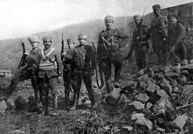 Infantería turca durante la guerra de independencia