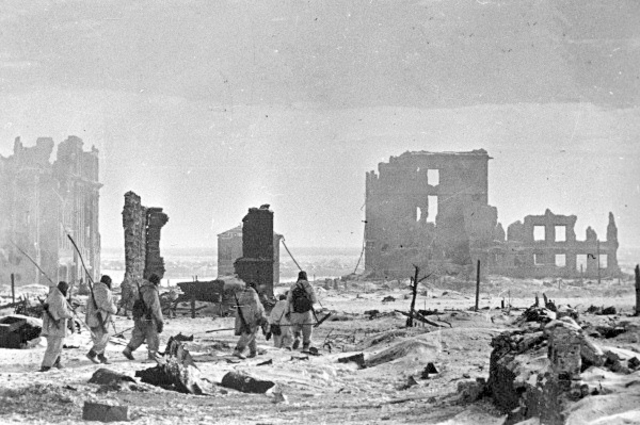 Centro de Stalingrado tras la liberación