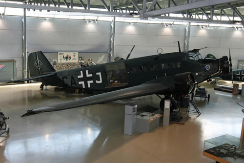 Junkers Ju-52 3m conservado en el Norwegian Armed Forces Aircraft Collection en Gardermoen near Oslo, Noruega