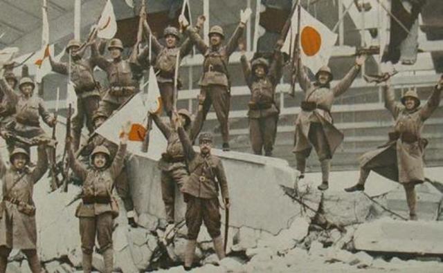 Soldados japoneses durante la guerra contra China