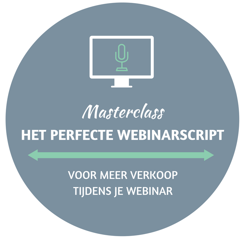 Masterclass 'Het perfecte webinarscript voor meer verkoop tijdens je webinar'