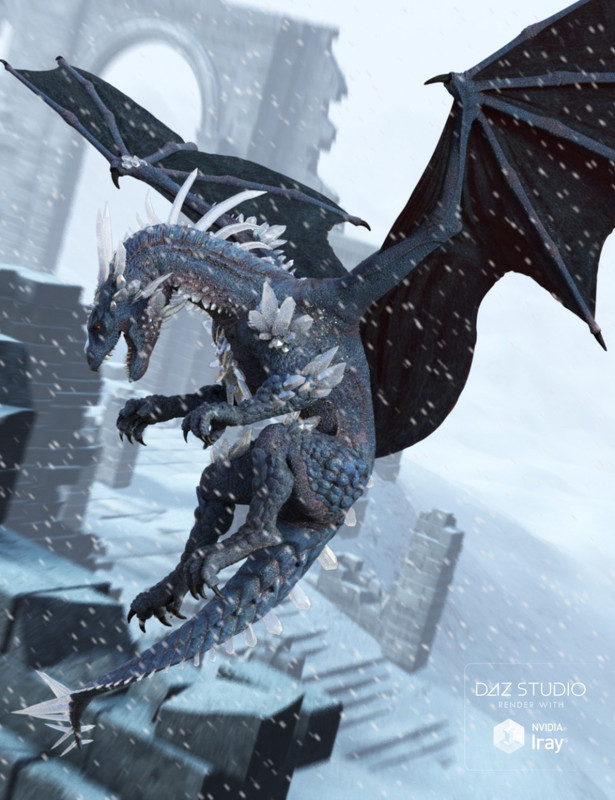 Crystal Storm Poses for Daz Dragon 3