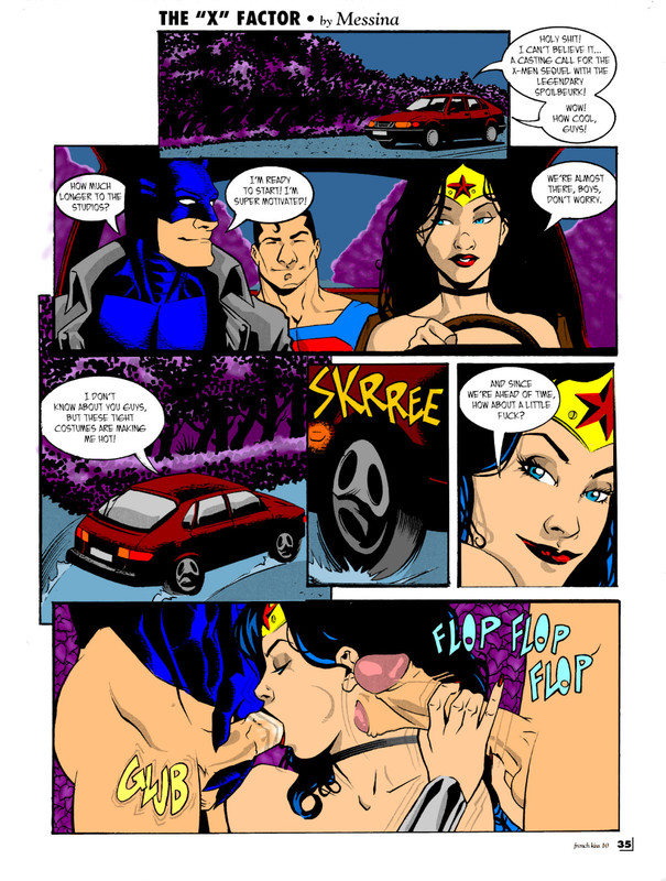Superman and Batman fuck Wonder Woman by Messina