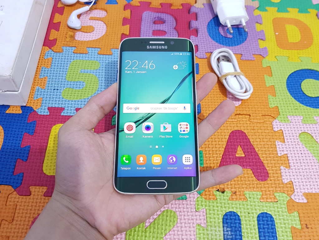 Sell Samsung Galaxy S6 Edge Green 128Gb Fullset Sein bisa tt