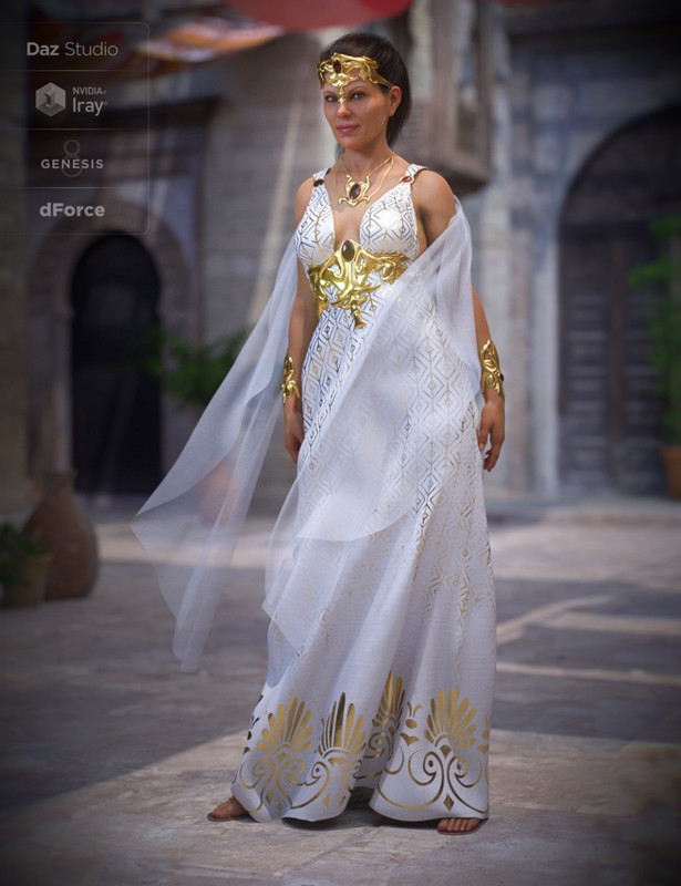 dForce Olympus Goddess Outfit for Genesis 8