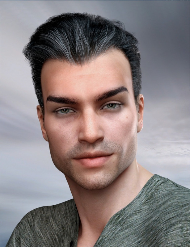 Commander Hair for Genesis 3 and 8 Male(s)