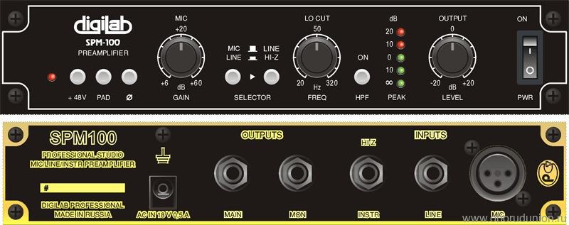 Производится одноканальная звукозапись с частотой 16. Digilab SPM-100. Digilab Ginger SPM-100. Digilab preamp. Дигилаб SPM.