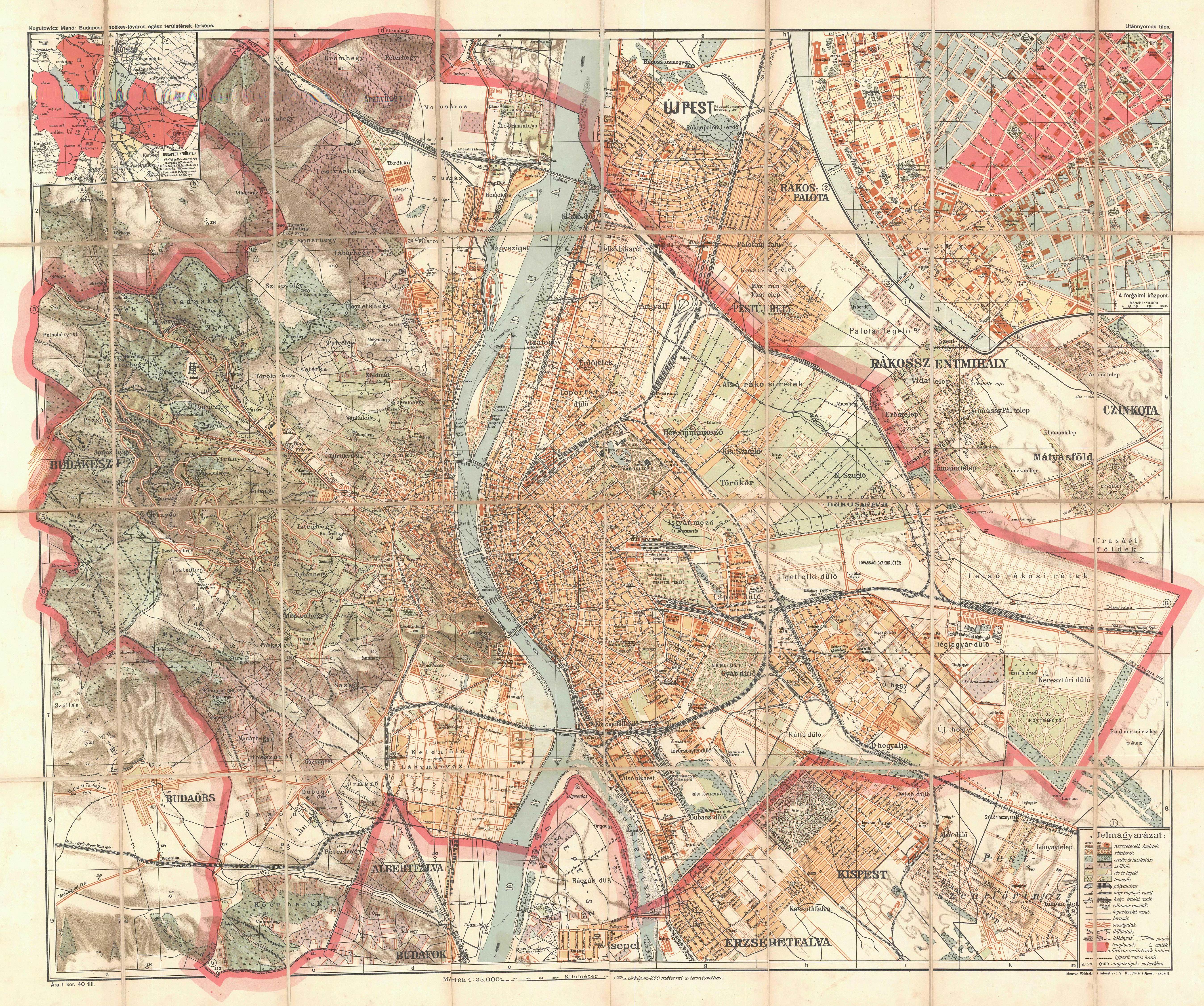 budapest térkép régi Budapest belváros térképe | A II. Világháború Hadtörténeti Portálja budapest térkép régi