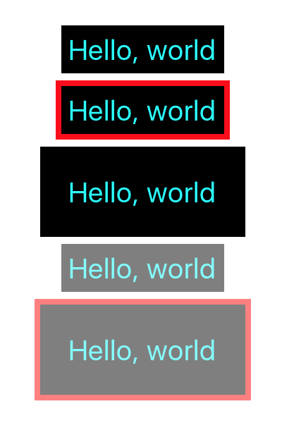 Demonstrating the Hello World__Text component has inherited styles from the BEM mix